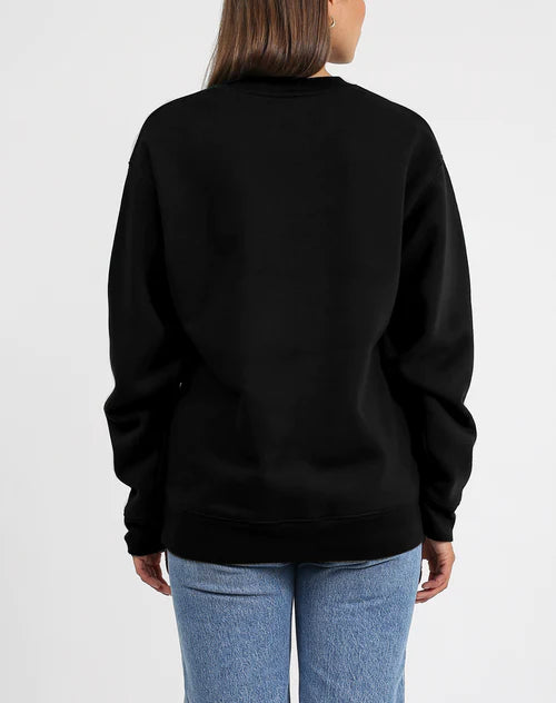 BRUNETTE the label  The "SILVER" Classic Crew Neck Sweatshirt | Black