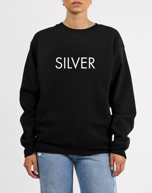BRUNETTE the label The "SILVER" Classic Crew Neck Sweatshirt | Black